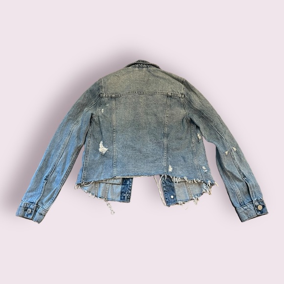 Blank NYC Distressed Denim Jacket in Traffic Jam - Picture 3 of 6